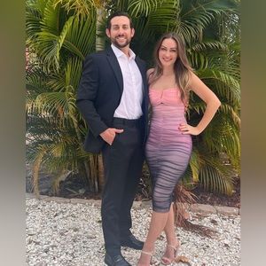 Hello molly small midi ombré bodycon dress